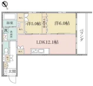 (シニア限定)ヘーベルヴィレッジ片瀬鵠沼~AI・Grandir片瀬~【2階】の間取り