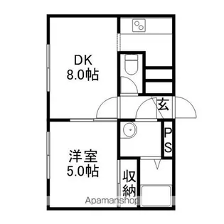 ウィスタリア25【2階】の間取り