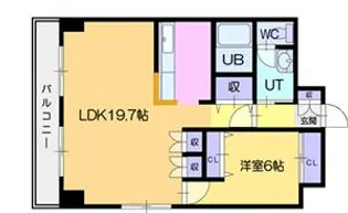 ダイアパレス琴似【7階】の間取り