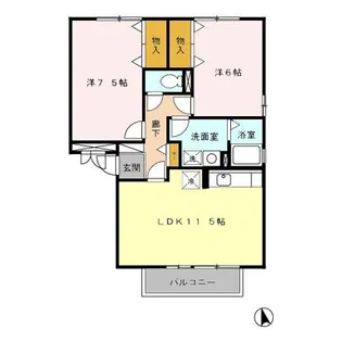 セジュール小田 A【2階】の間取り