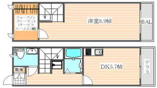 Casa JR箱崎 D棟の間取り