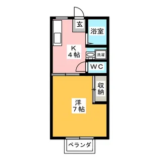 グリーンハウス田中【1階】の間取り