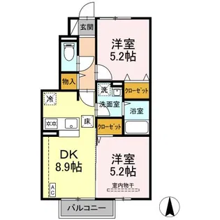 ロイヤルビレッジ A【1階】の間取り