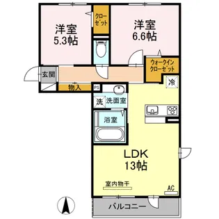 エクレール上代【3階】の間取り