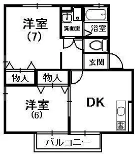 リビングタウン鶴岡F棟【2階】の間取り