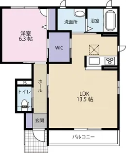 メルベーユ【1階】の間取り