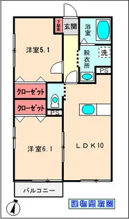 ニューシャルマンA(New Sharman)【1階】の間取り