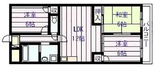 パラシオン旭ヶ丘【2階】の間取り