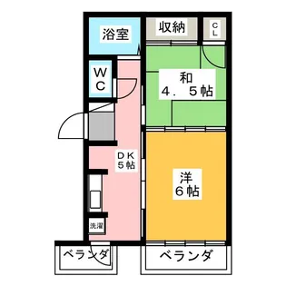 サンハウス【2階】の間取り