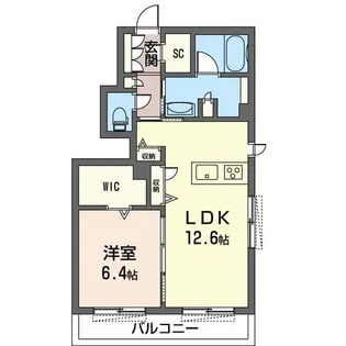 クロシェット【1階】の間取り