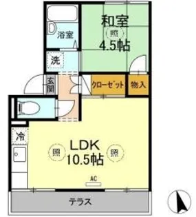 プレジール中野屋 B【1階】の間取り