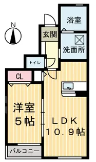 1LDKの間取り画像