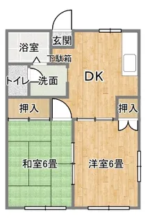 エステ東田【2階】の間取り