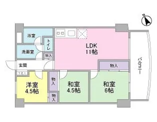 鷹匠レジデンス【8階】の間取り