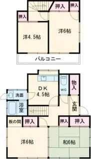 茨城県土浦市真鍋6【一戸建】の間取り