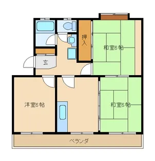 グリーンハイツ福島【2階】の間取り