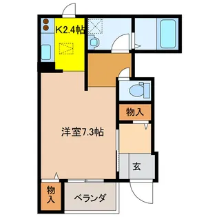 岐阜県大垣市本今5【アパート】の間取り
