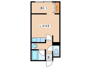 パラッツォS8【4階】の間取り