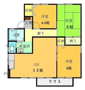 セジュール末武【2階】の間取り