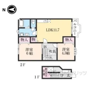 ノーブルノーヴァ【2階】の間取り