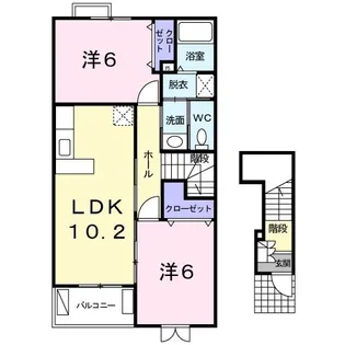 茨城県水戸市八幡町【アパート】の間取り