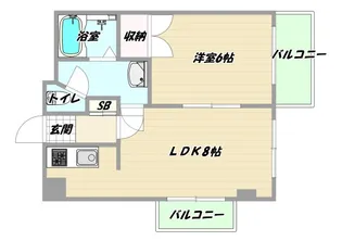 大阪府大阪市東淀川区東中島2【マンション】の間取り