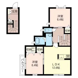 フローラ真和3番館【2階】の間取り