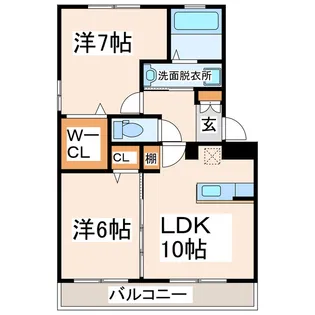 スプルースII【2階】の間取り