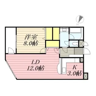 プレセランス函館山【2階】の間取り
