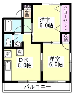 第1仲村マンション【1階】の間取り