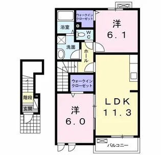 パークアベニューI【2階】の間取り