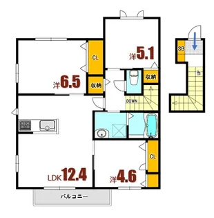 3LDKの間取り画像