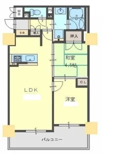 ロイヤルタワー大阪谷町【19階】の間取り