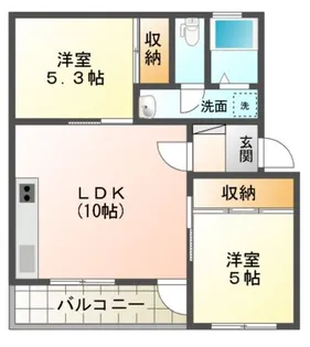 多賀台ヒルズマンションC【2階】の間取り
