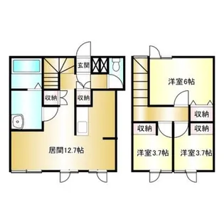 北海道帯広市白樺十六条西9【一戸建】の間取り