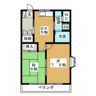 ハイツベルフラワー【1階】の間取り