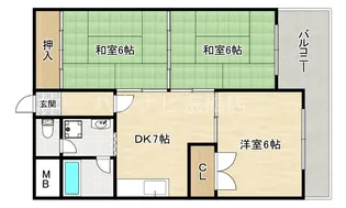 大阪府大阪市旭区森小路1【マンション】の間取り