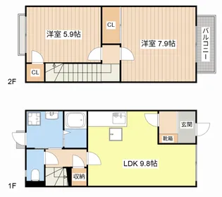 滋賀県栗東市小平井1【一戸建】の間取り