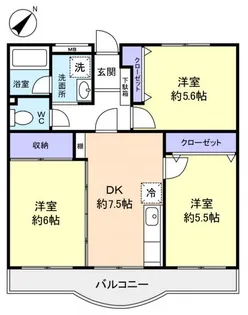 Dear文月【4階】の間取り