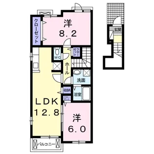 ウィステリア【2階】の間取り