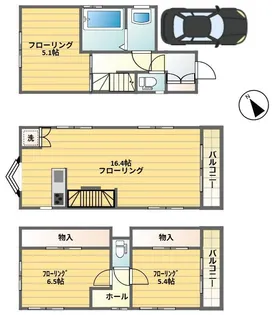 東京都武蔵野市西久保3【一戸建】の間取り