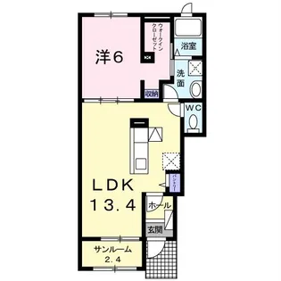 ルミエールI・II【1階】の間取り