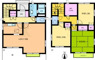神奈川県横浜市緑区長津田4【一戸建】の間取り
