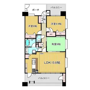 サンデュエル太田浜町パークスエア【5階】の間取り