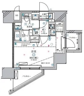 ディアレイシャス北千住【11階】の間取り