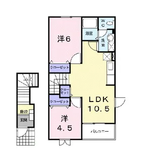 スカイパレス【2階】の間取り