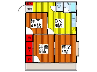 メゾン鶴【2階】の間取り