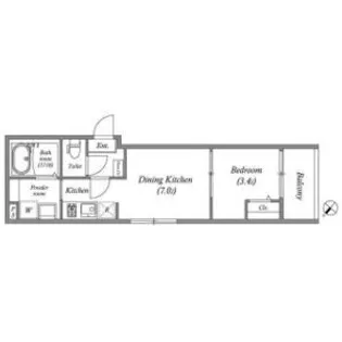 フェリスカーサ・ミオトーヤ【3階】の間取り