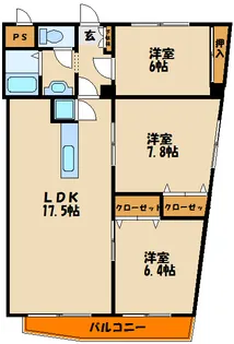 岸本マンション【4階】の間取り