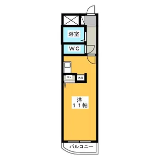 センターイン伊勢町【6階】の間取り